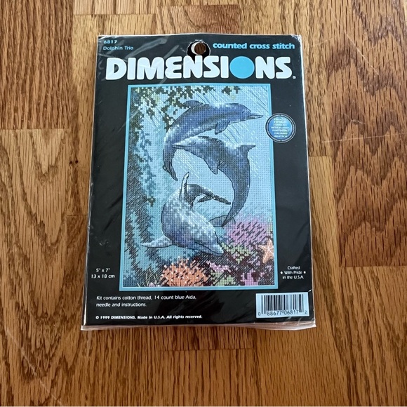 NWT Dimensions Dolphin Trio Counted Cross Stitch Kit - Picture 2 of 11